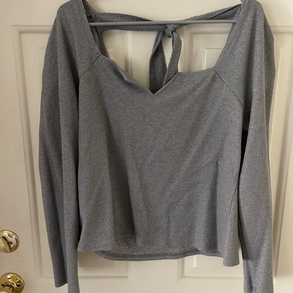 Anthropologie (Pilcro) square neck crop top